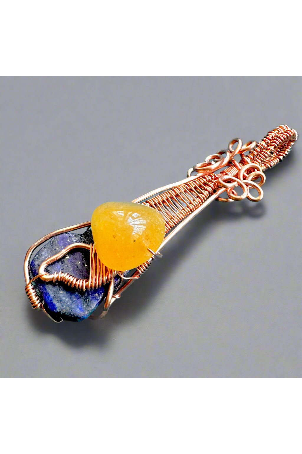 Compassionate Creativity  Pendant • Lapis Lazuli and Yellow Aventurine