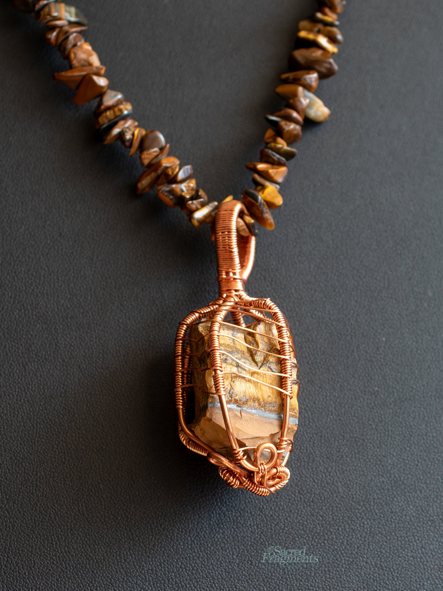Strength and Resiliency - Copper Wrapped Tiger Eye Crystal