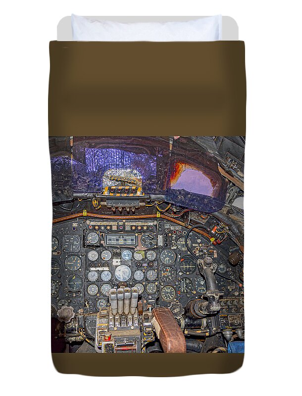 Castle Air Force Base Inside the Cockpit 1 - Duvet Cover