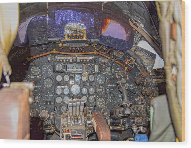 Castle Air Force Base Inside the Cockpit 2 - Wood Print