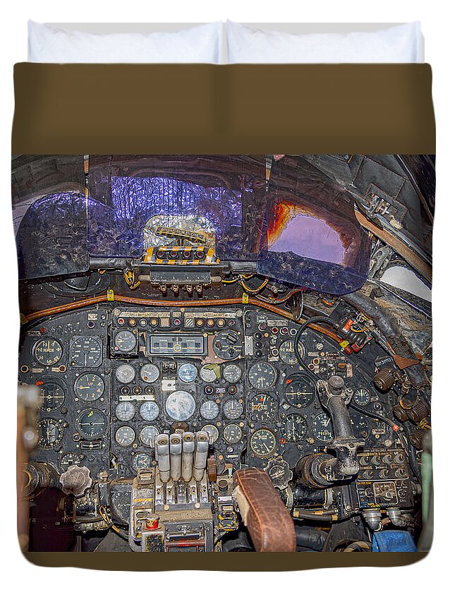 Castle Air Force Base Inside the Cockpit 1 - Duvet Cover