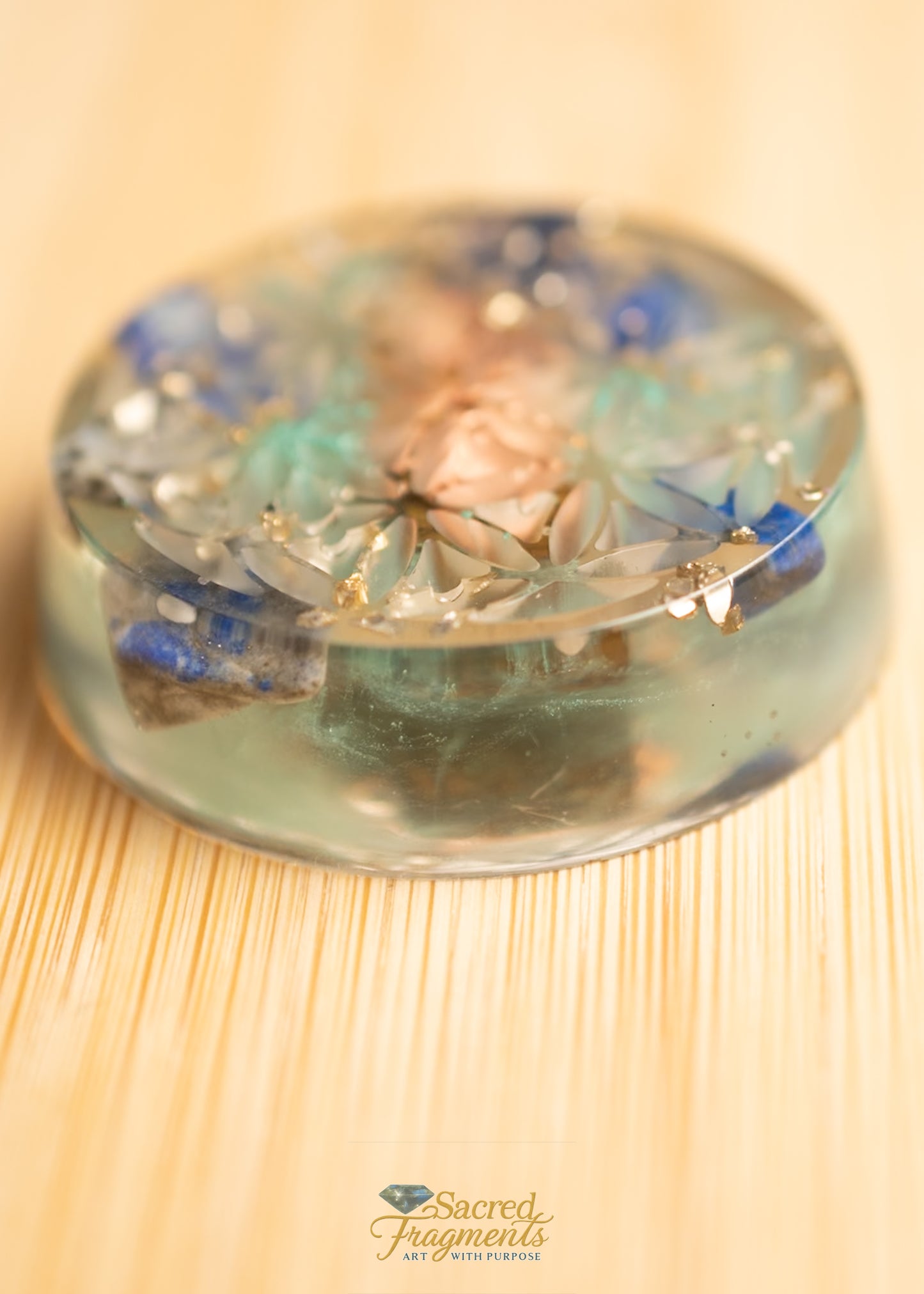 Flower of Life Orgonite Energy Pocket Piece