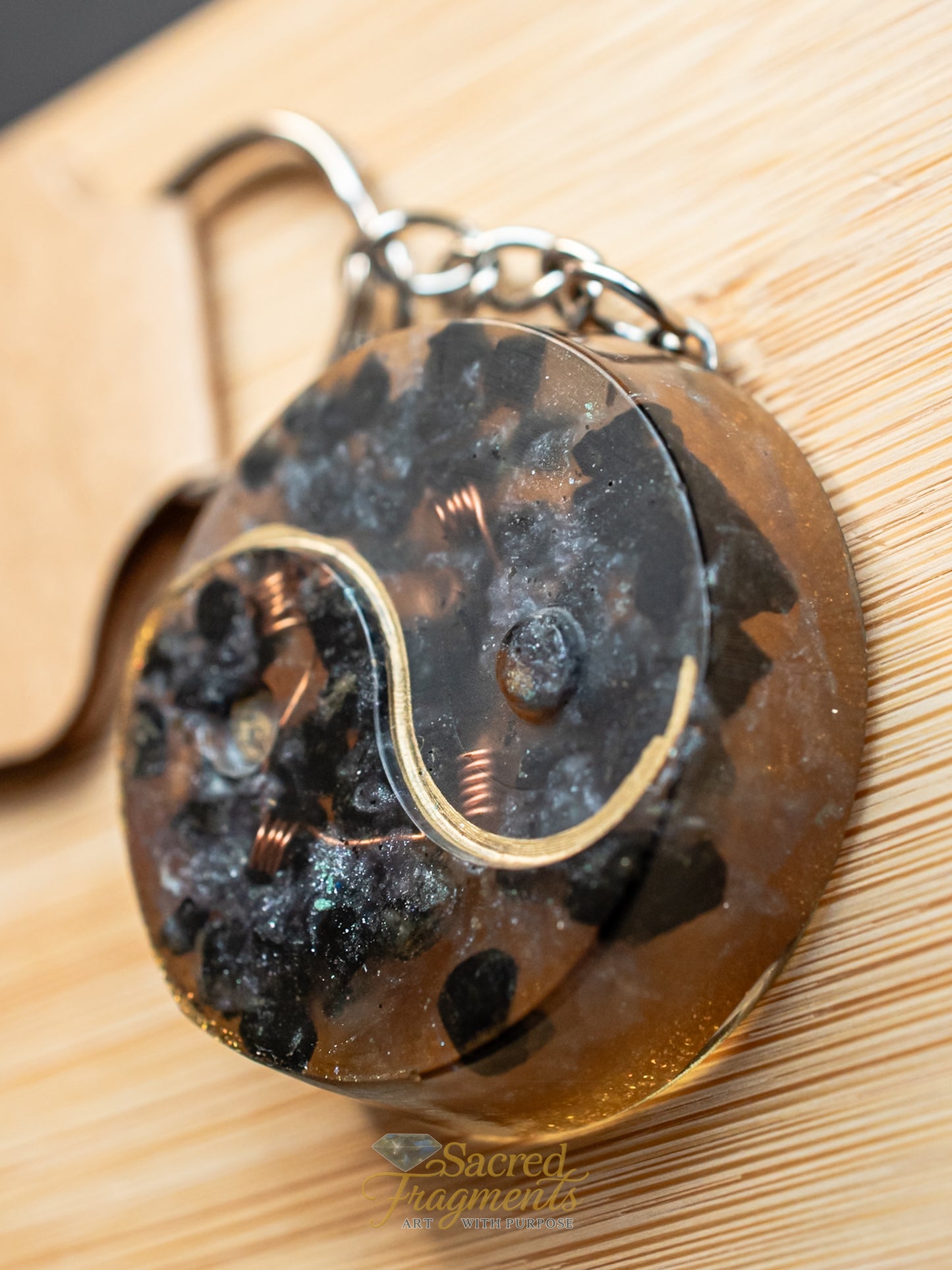 Yin Yang Orgone Energy Keychain