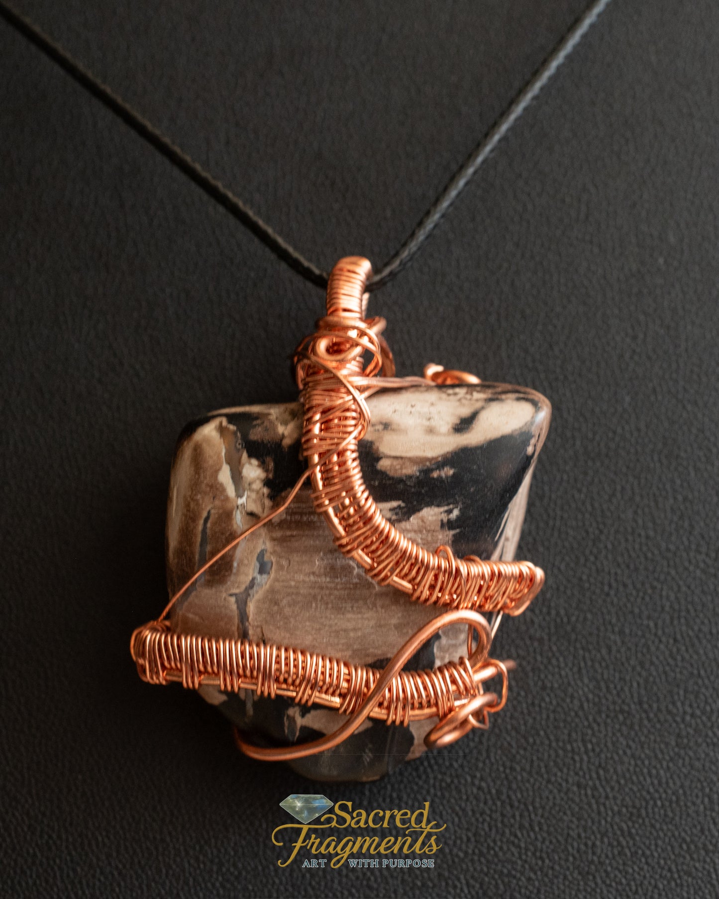 Petrified Wood Pendant - “Echoes of Ancient Wisdom”