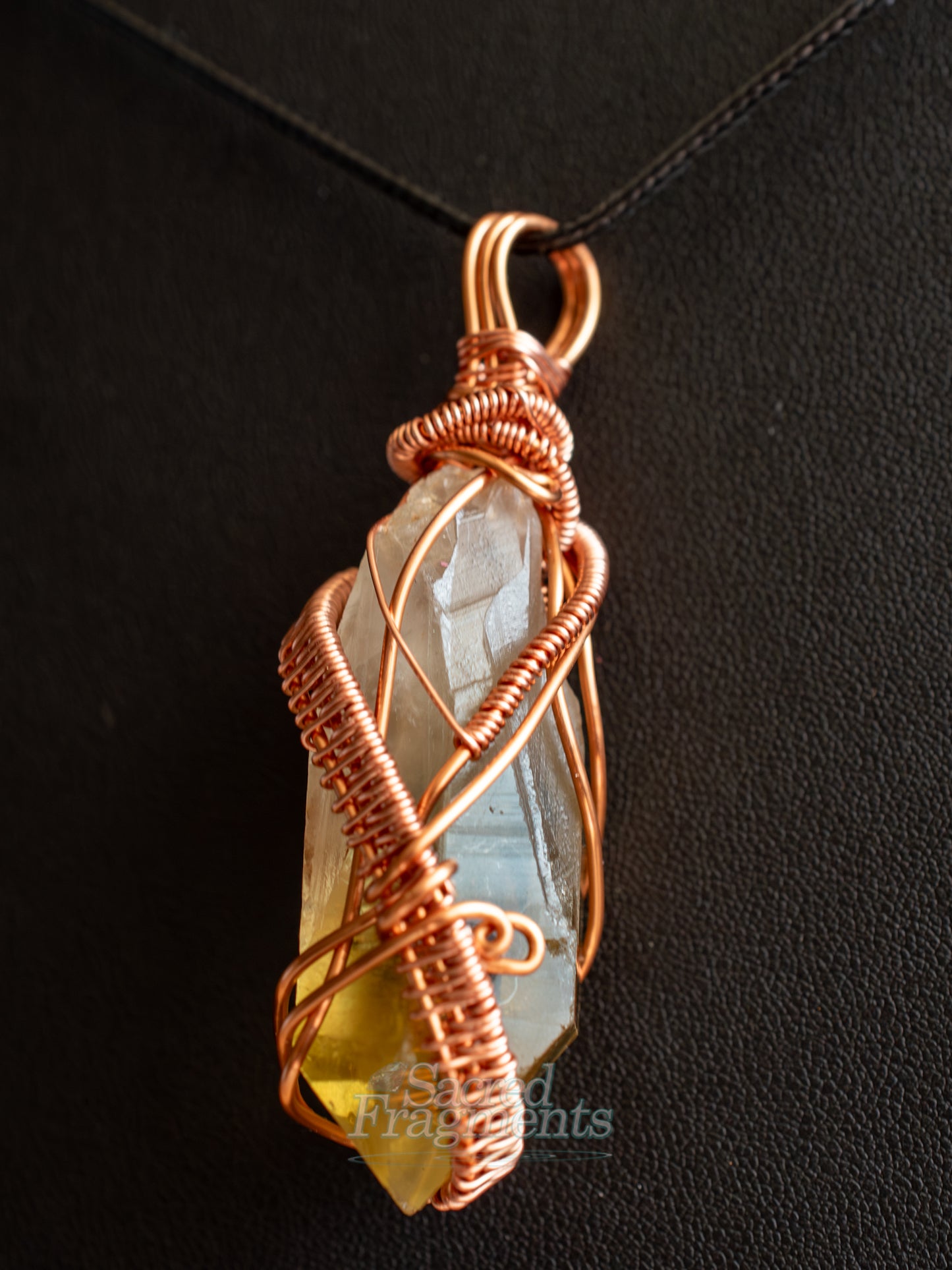 Smoky Citrine Quartz Manifestation Anchor Pendant
