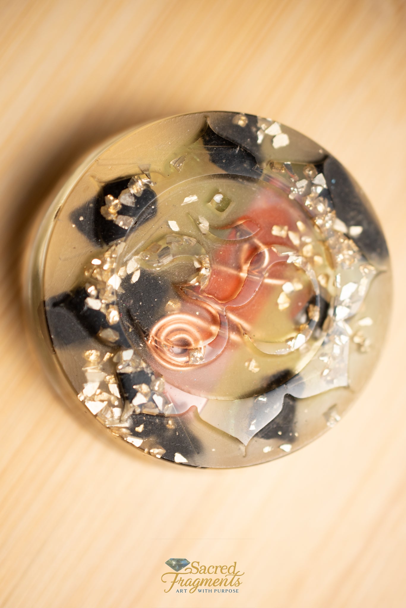 Om Aum Ohm  Orgonite Energy Pocket Piece