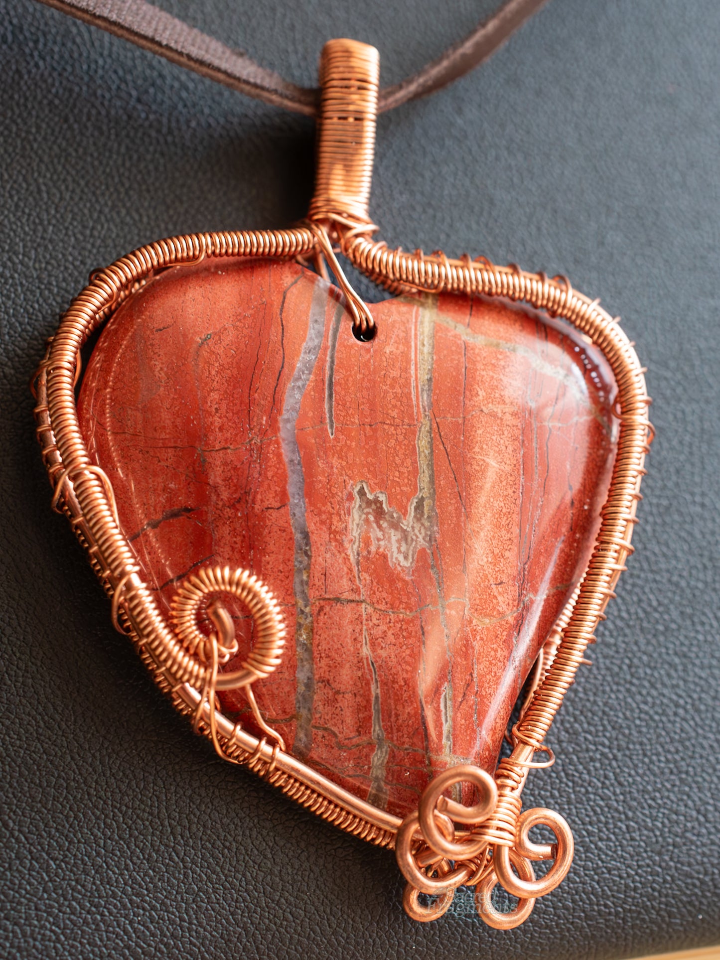 Red Jasper Heart Pendant