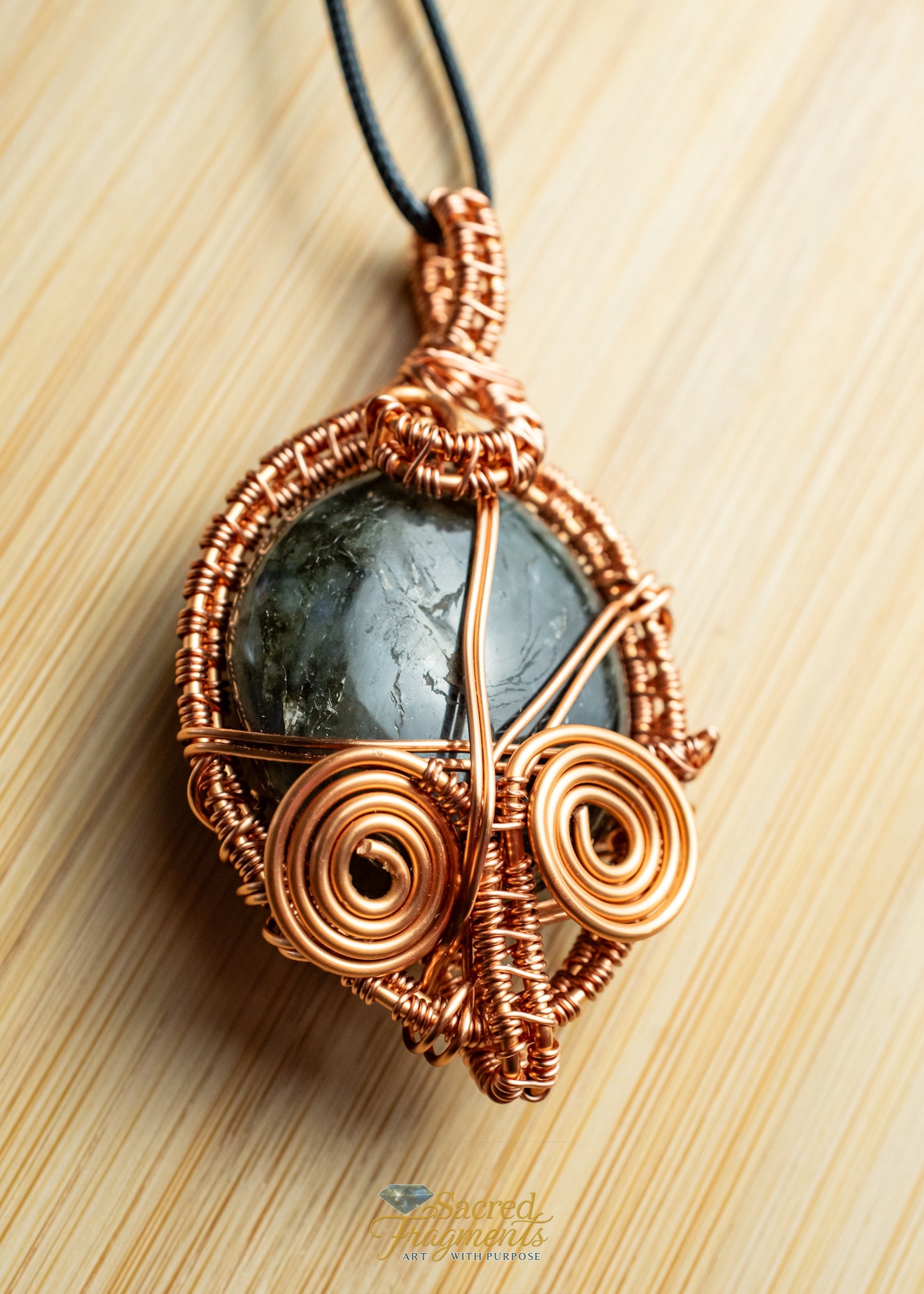 Labradorite Crystal Copper Wrapped - Protection Amulet