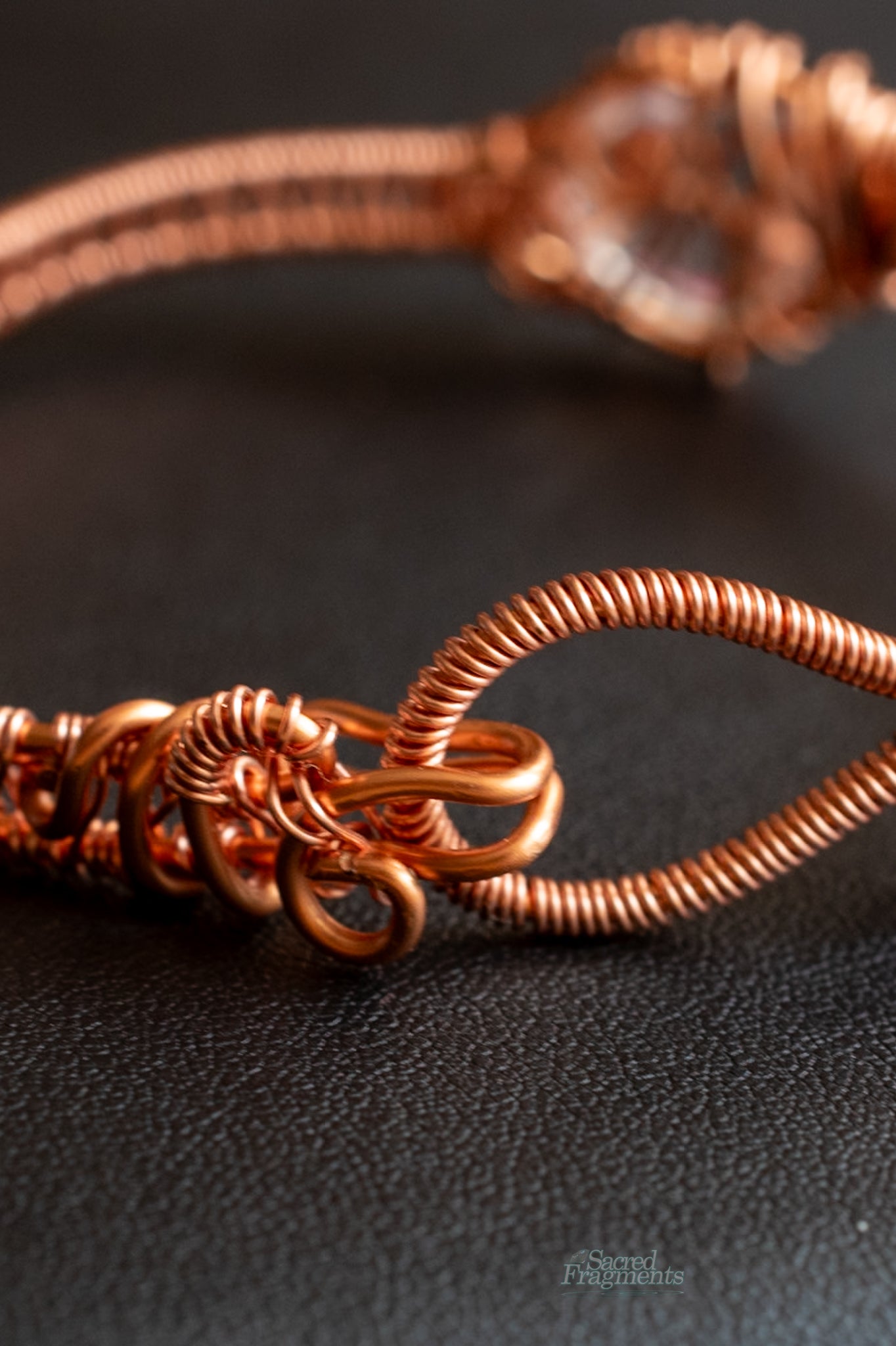 Powerful Quartz Heart Copper Weaved Bracelet