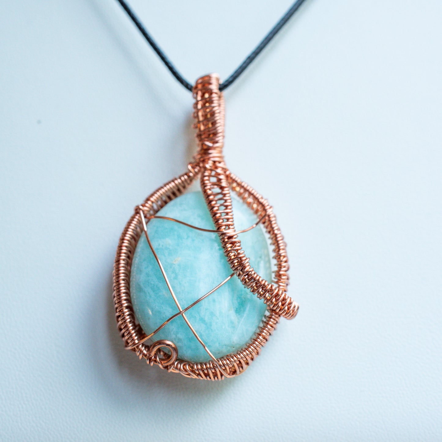 Calming Mood Blue Amazonite Pendant
