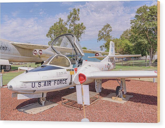 Castle Air Force Base Plane Displayed 3 - Wood Print