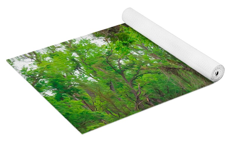 Lavender Flowers Landscape 3 - Yoga Mat