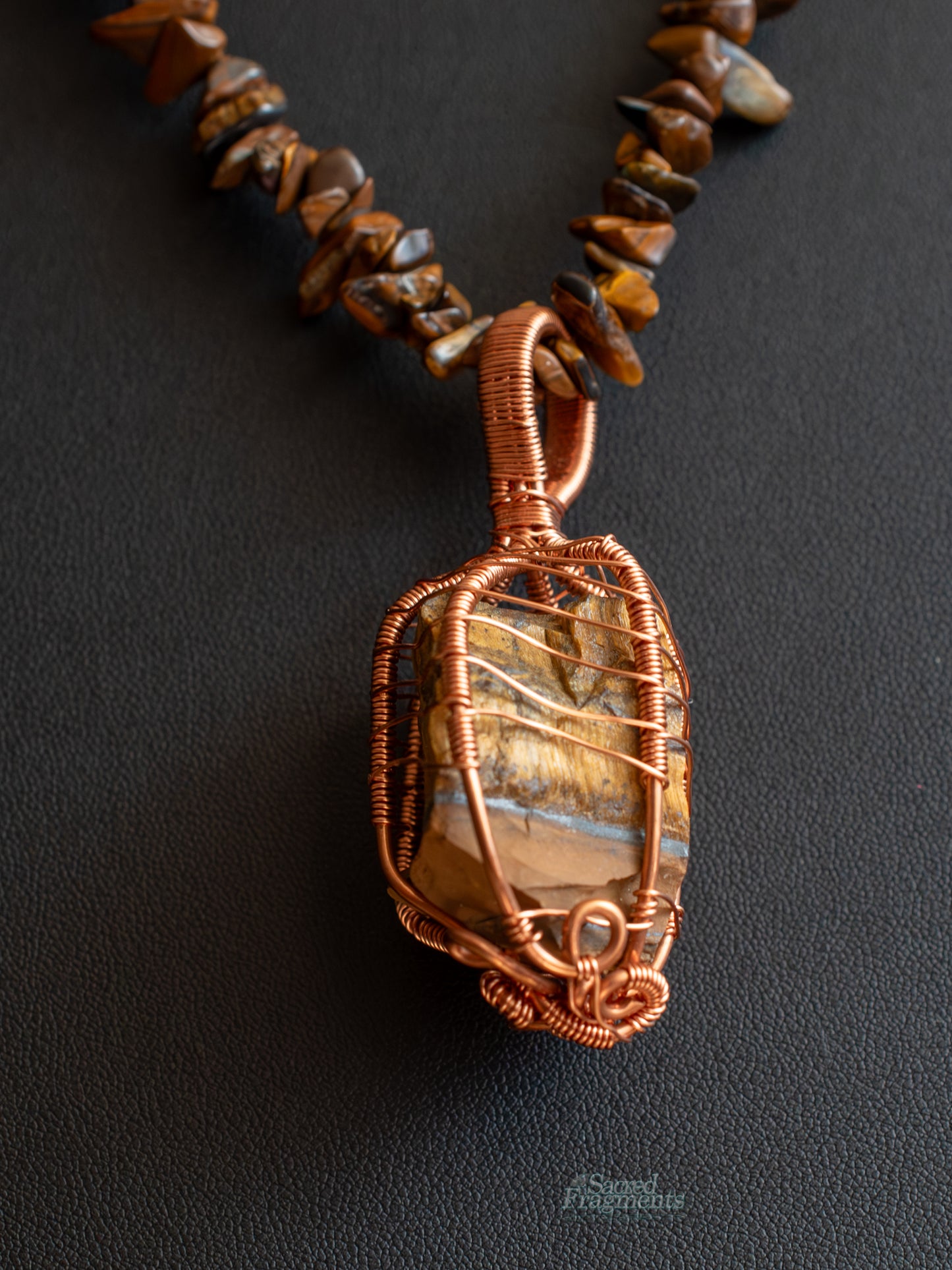 Strength and Resiliency - Copper Wrapped Tiger Eye Crystal