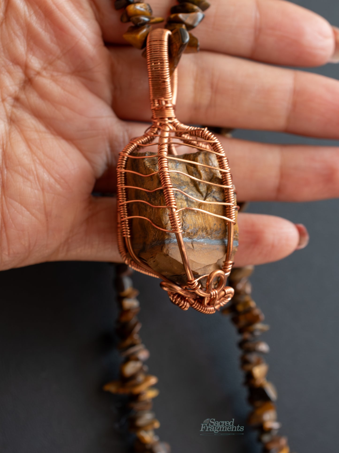 Strength and Resiliency - Copper Wrapped Tiger Eye Crystal