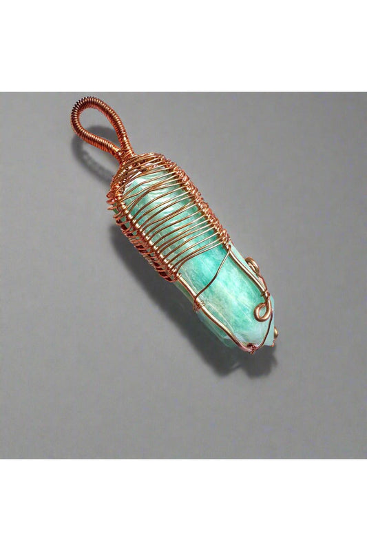 Calm Your Mood Pendant Amazonite Crystal