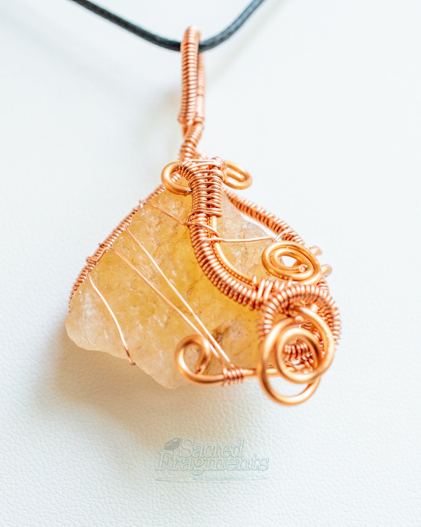 Citrine Quartz Anchor Pendant