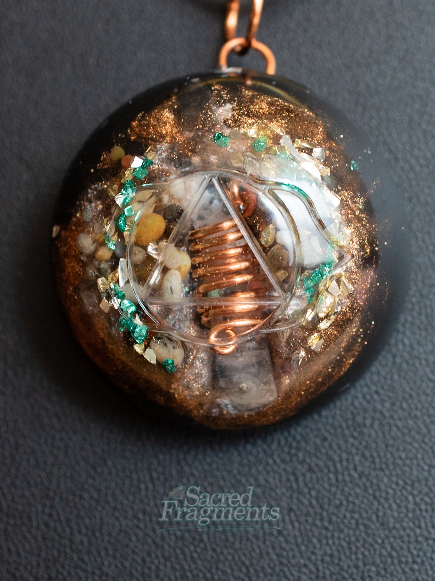 Third Eye Activation Chakra Orgone Pendant with Shungite Stone