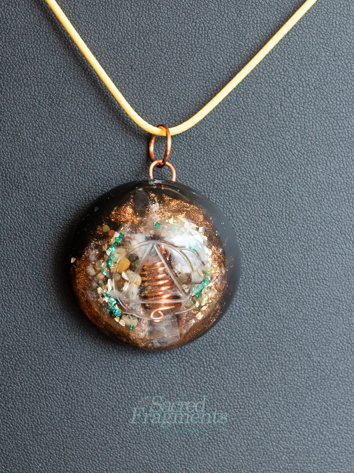 Third Eye Activation Chakra Orgone Pendant with Shungite Stone