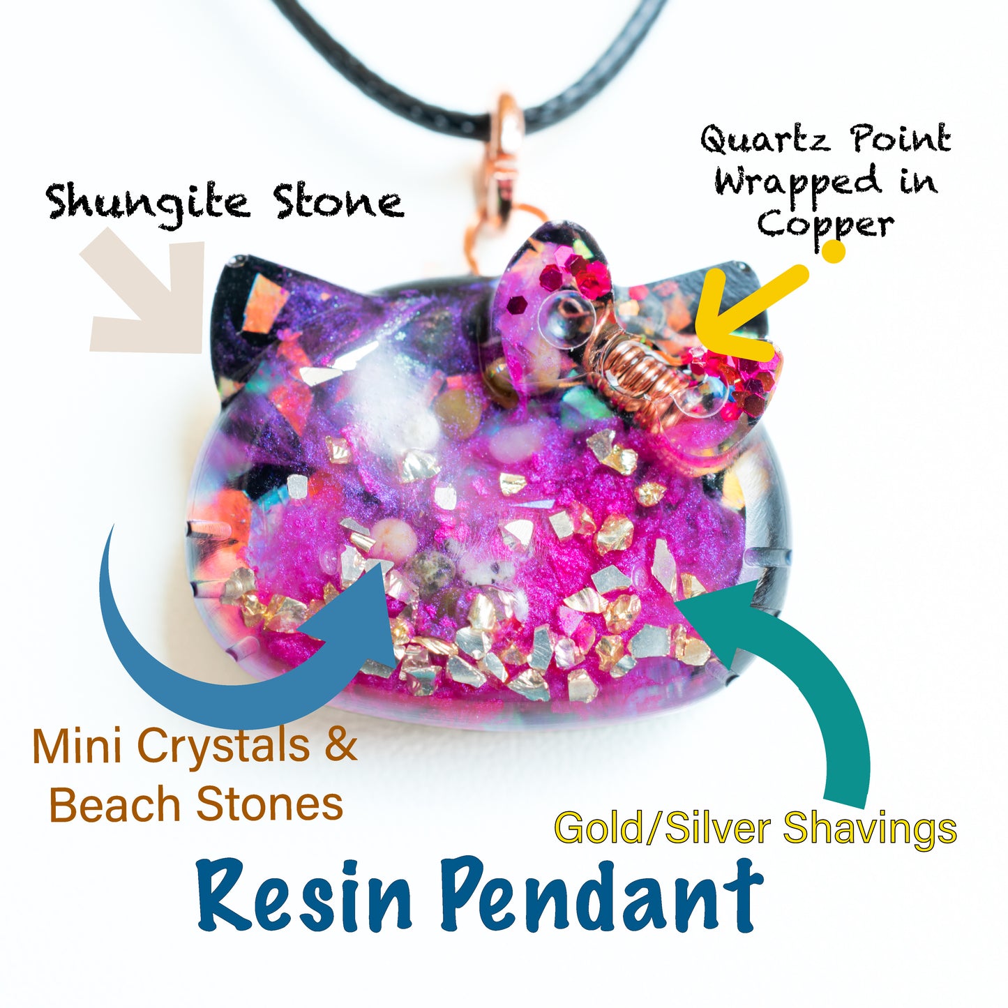 Cosmic Kitty Orgone Pendant