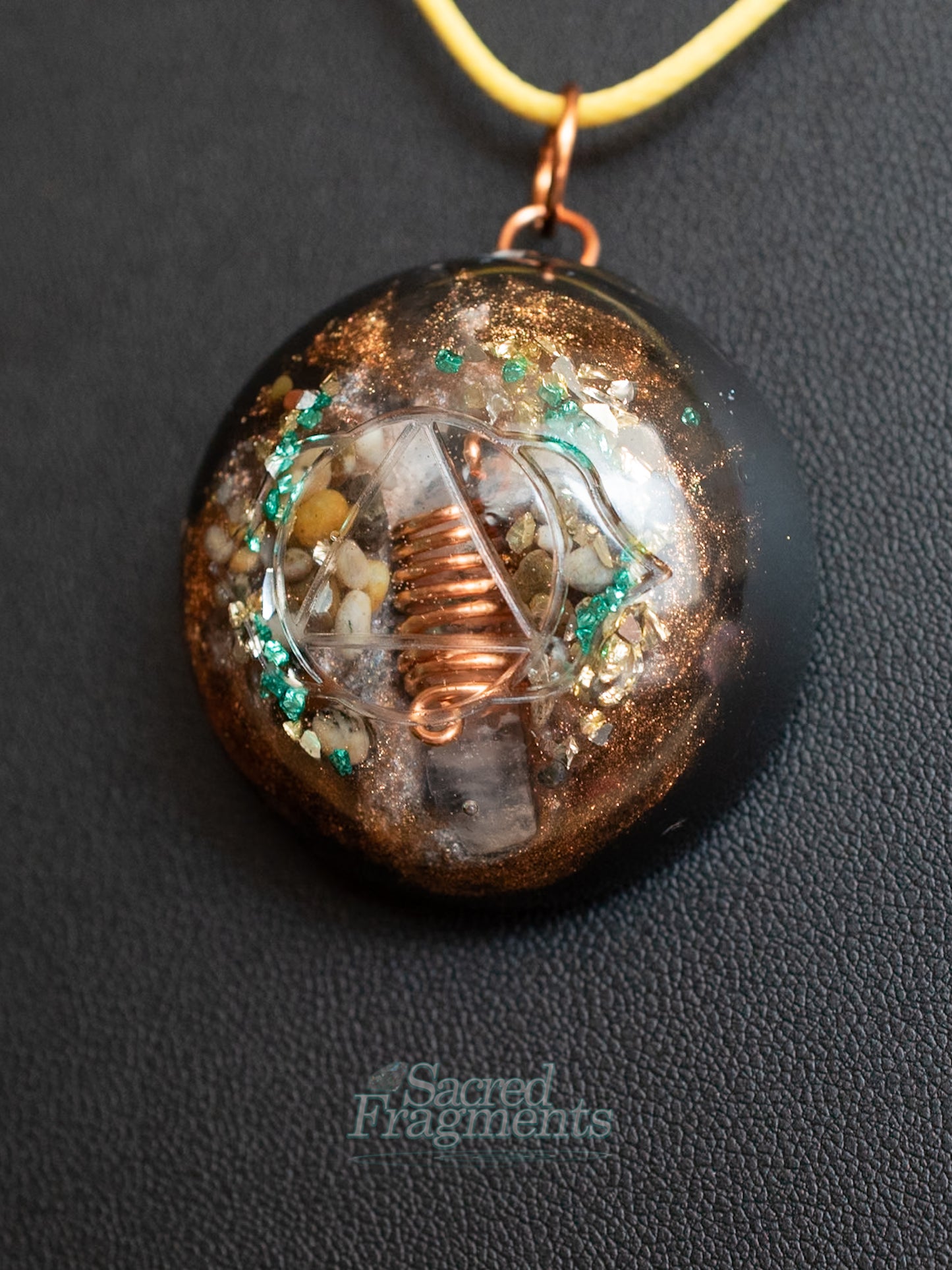 Third Eye Activation Chakra Orgone Pendant with Shungite Stone