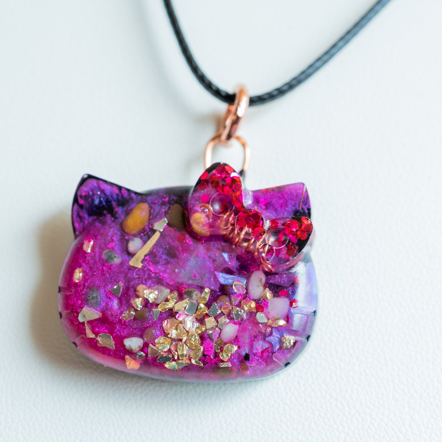 Cosmic Kitty Face Orgone Pendant