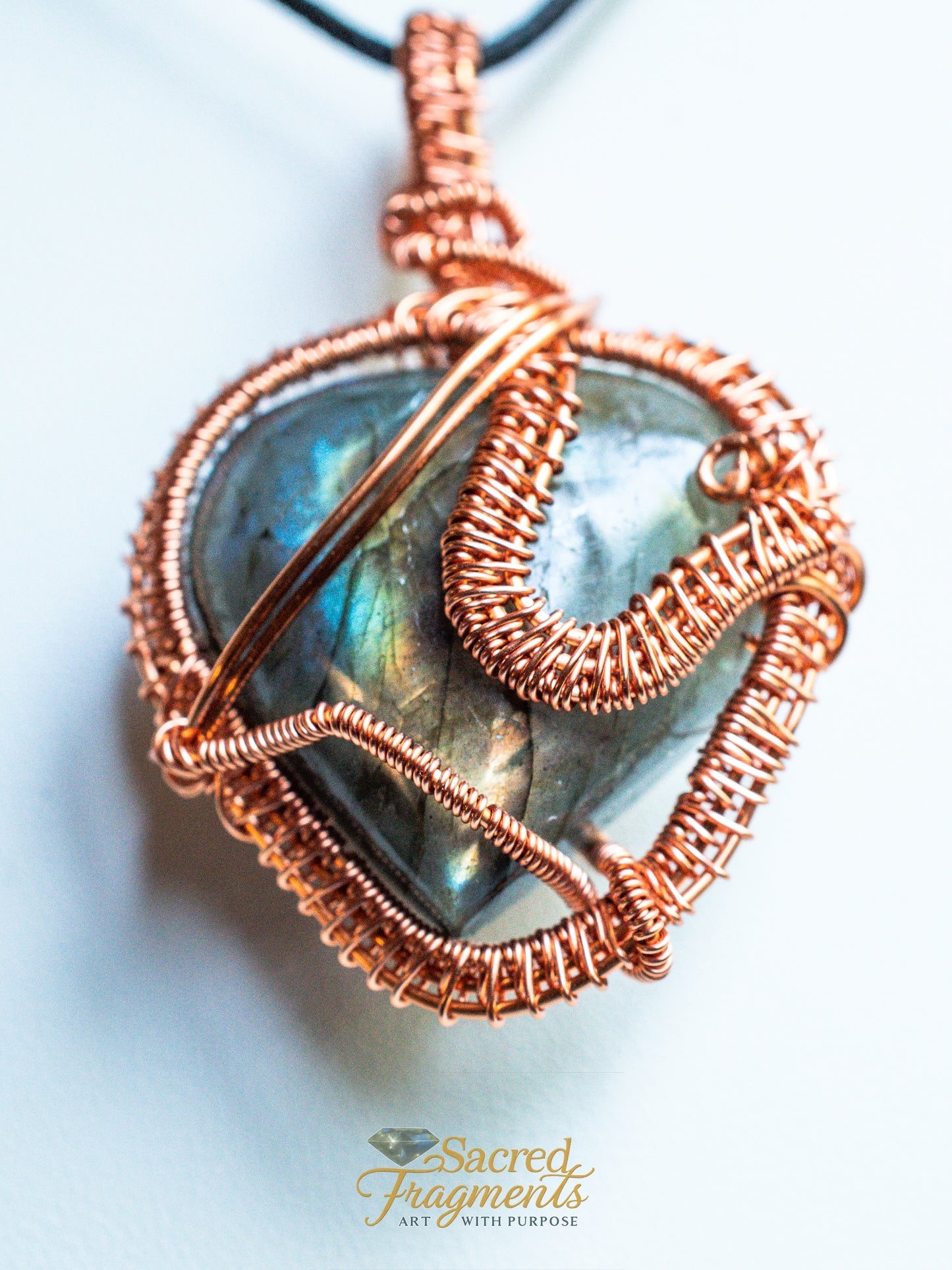 Labradorite Crystal Copper Wrapped - Protection Amulet