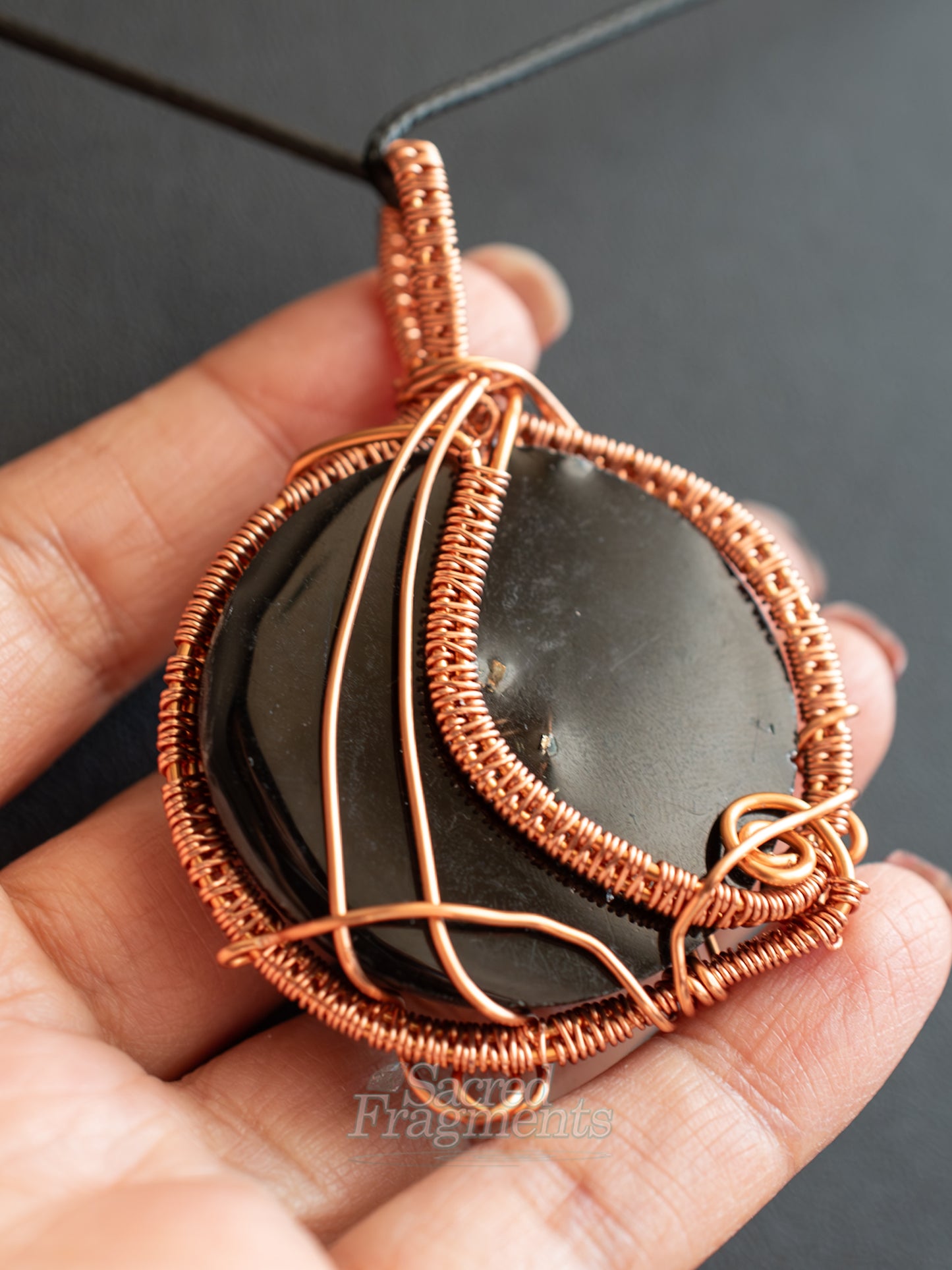 Crown Chakra Orgone Pendant with Shungite Stone