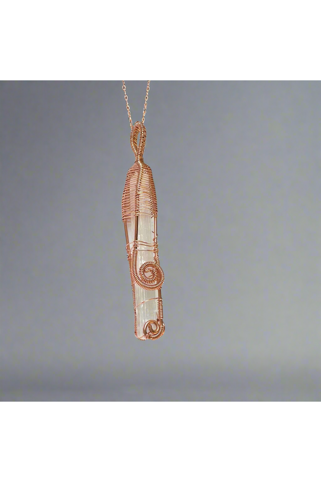 Selenite and Copper Spirals Energy Cleanser