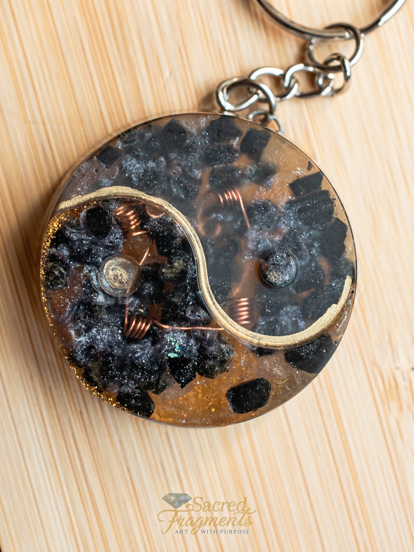 Yin Yang Orgone Energy Keychain