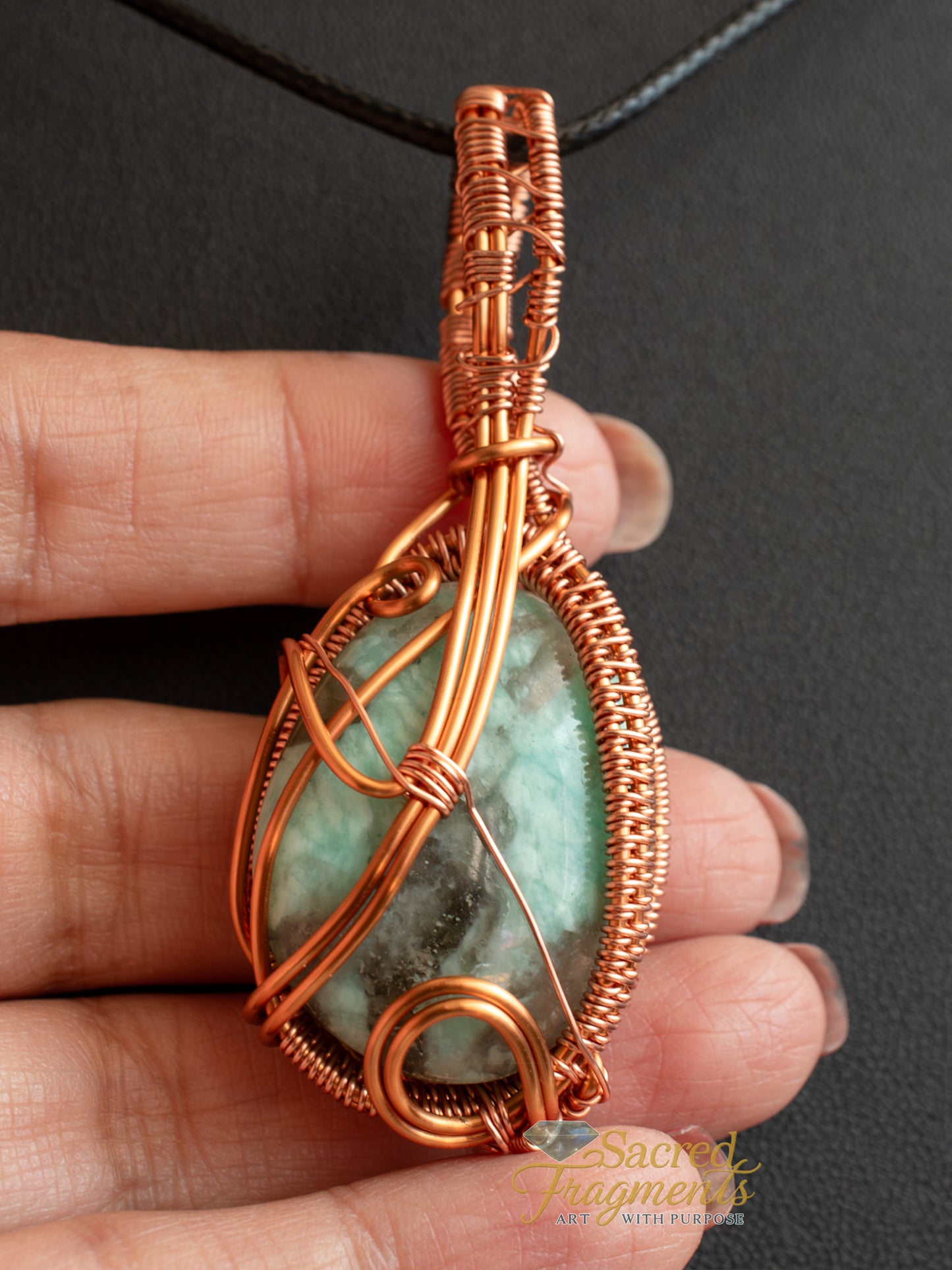 Wear it Two Ways - Amazonite Peaceful Communications Pendant