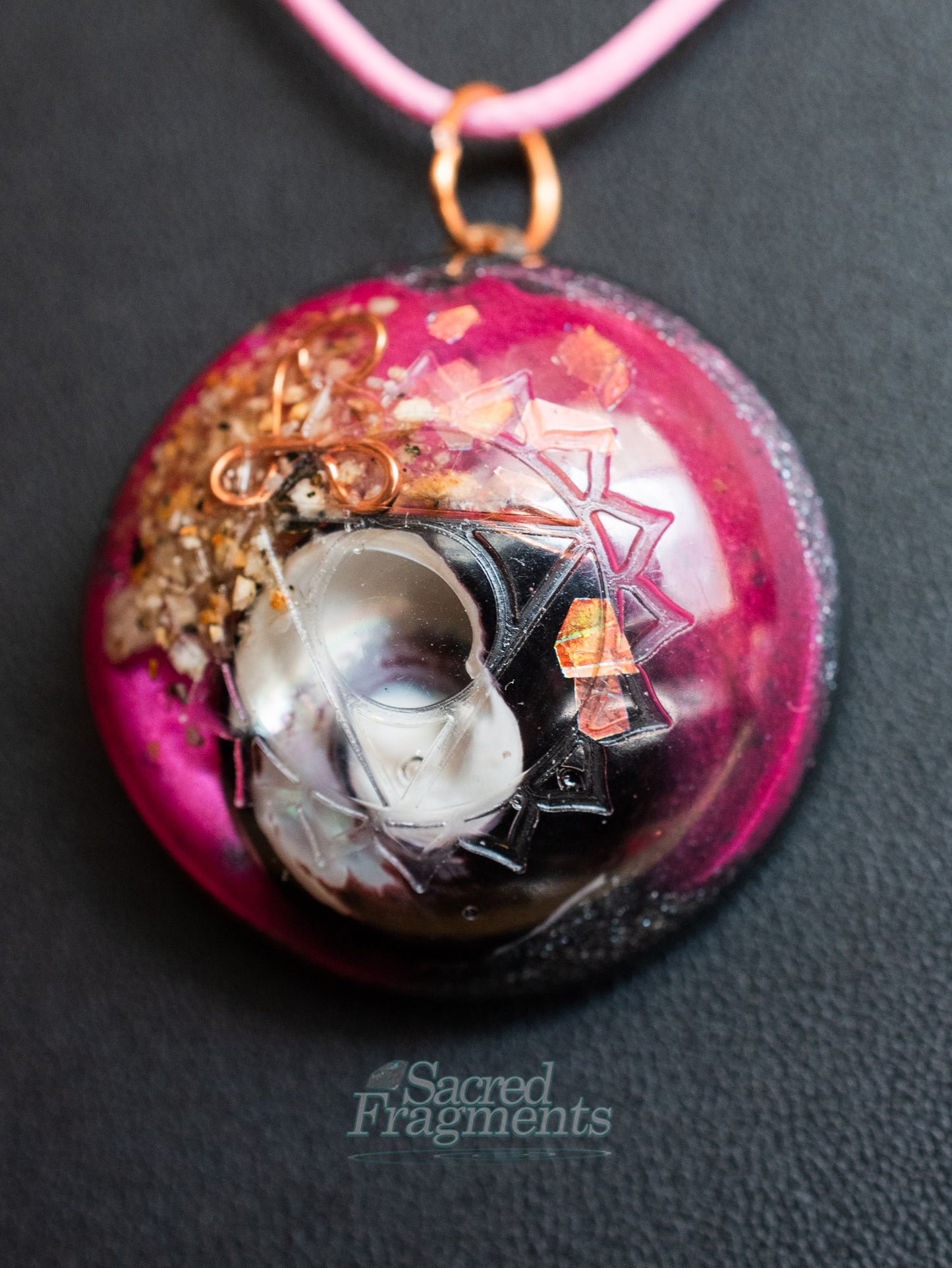 Throat Chakra Orgone Pendant with Shungite Stone
