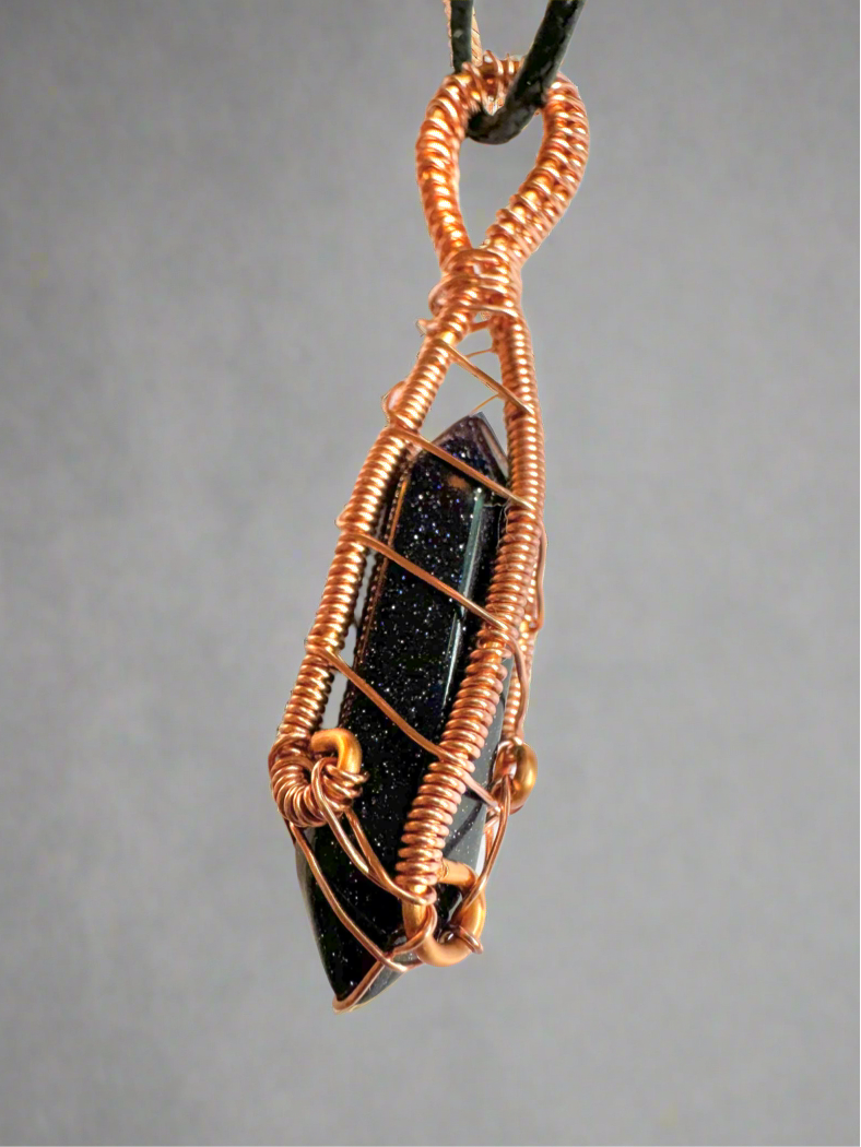 Emotional Balance Blue Sandstone Mini Pendant