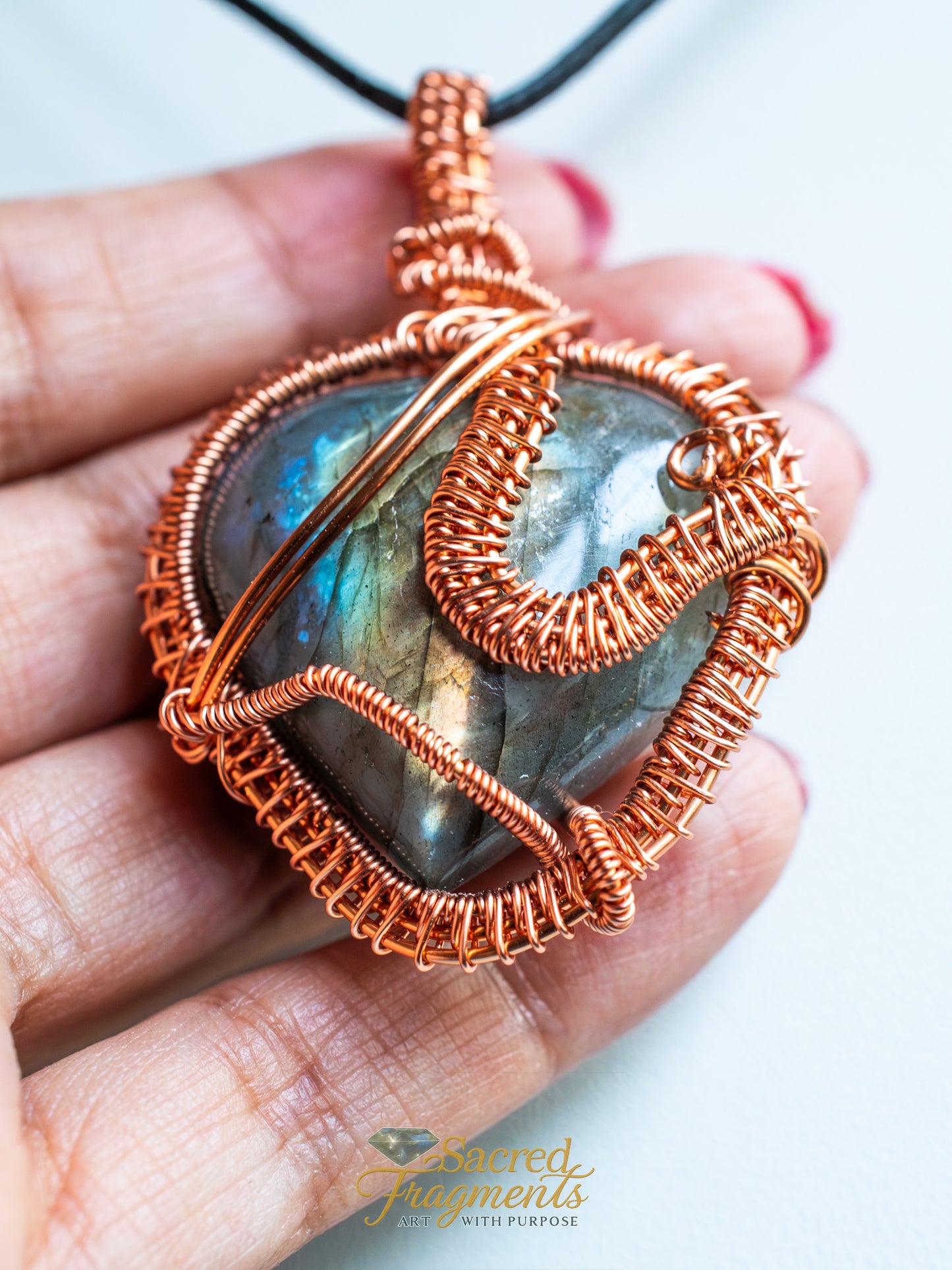 Labradorite Crystal Copper Wrapped - Protection Amulet