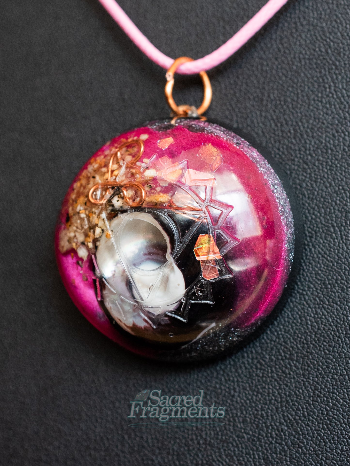Throat Chakra Orgone Pendant with Shungite Stone