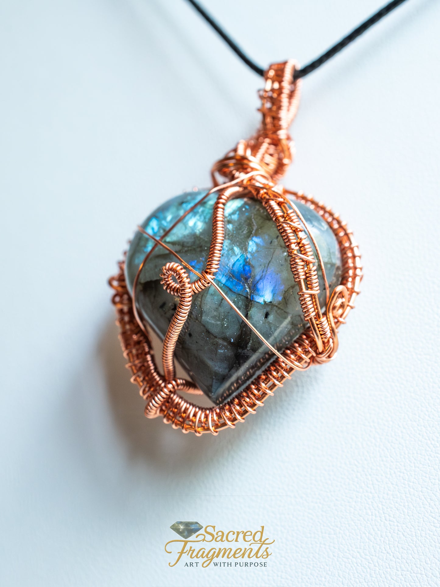 Labradorite Crystal Copper Wrapped - Protection Amulet