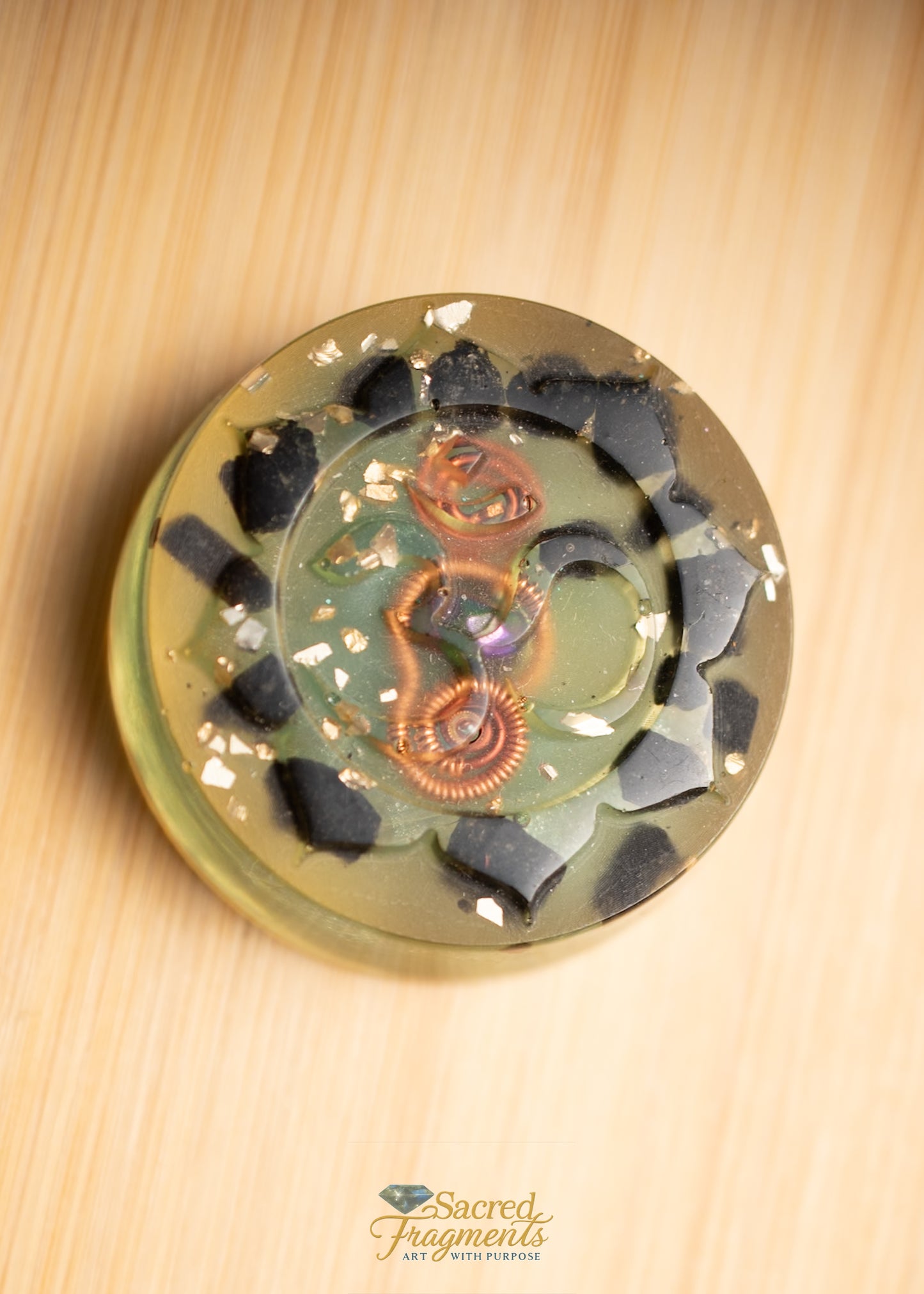 Om Aum Ohm  Orgonite Energy Pocket Piece