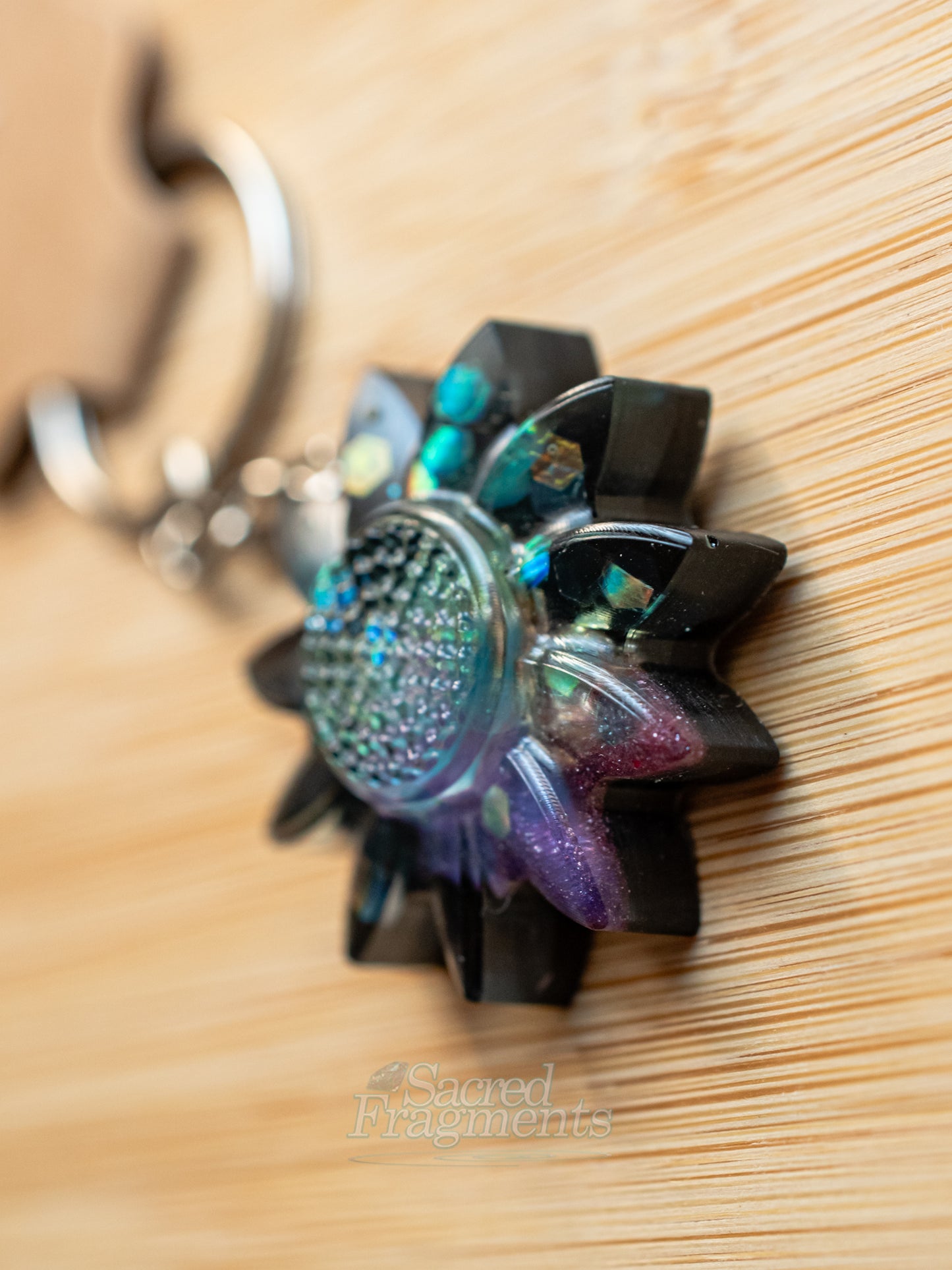 Shungite Sunflower Keychain
