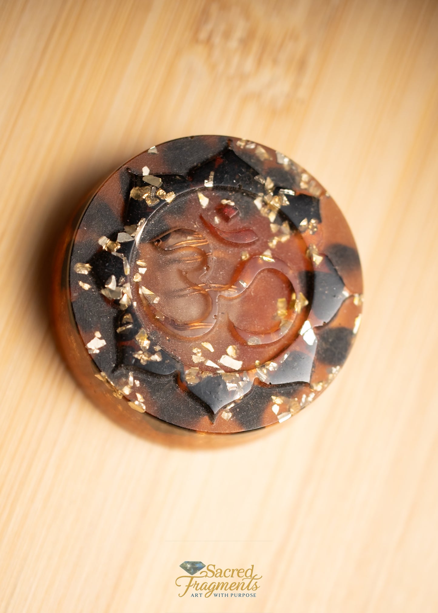 Om Aum Ohm  Orgonite Energy Pocket Piece