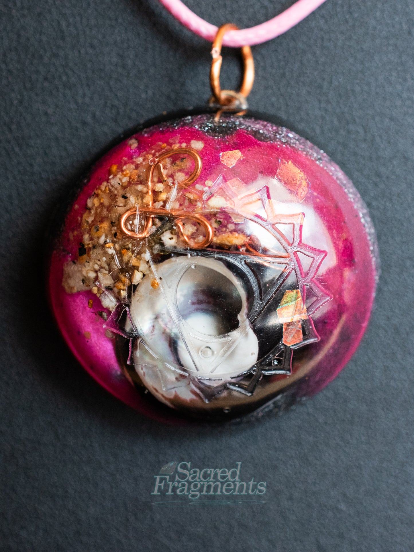 Throat Chakra Orgone Pendant with Shungite Stone