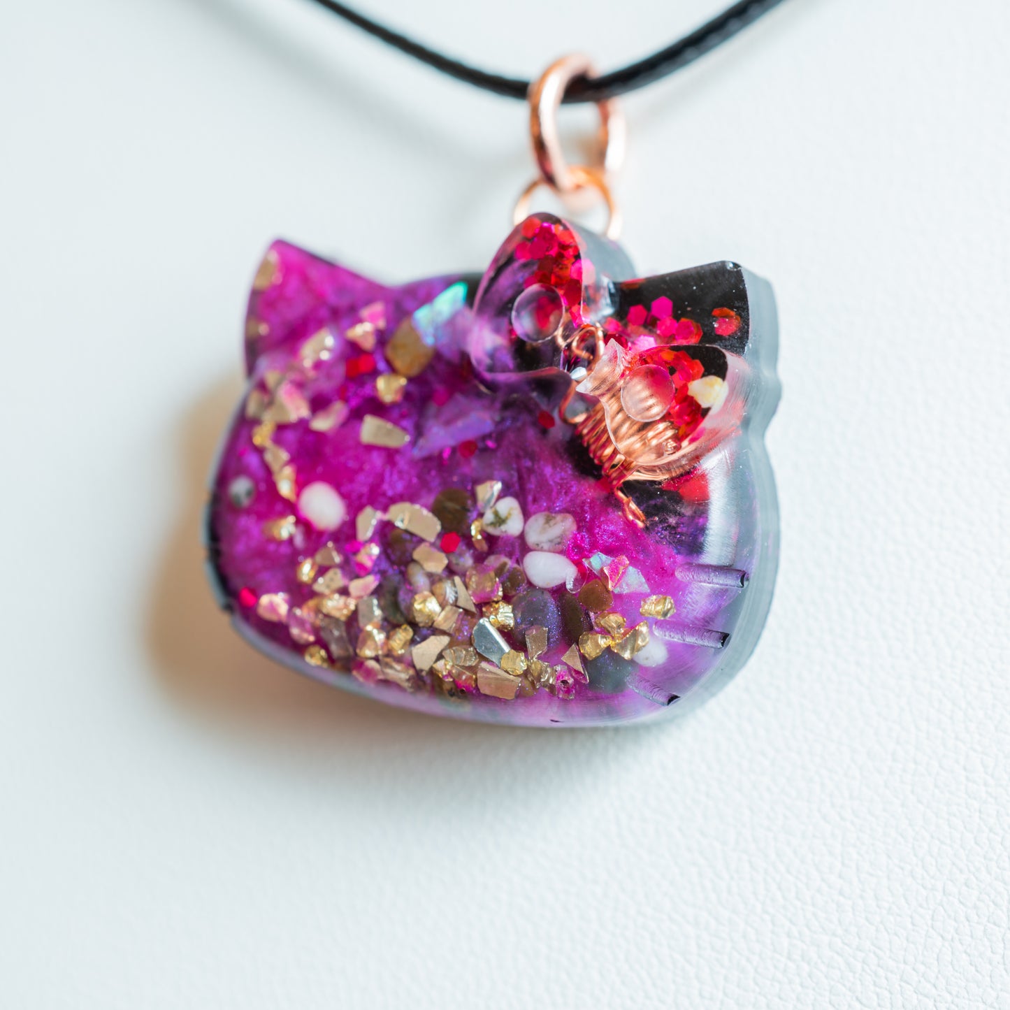 Cosmic Kitty Face Orgone Pendant