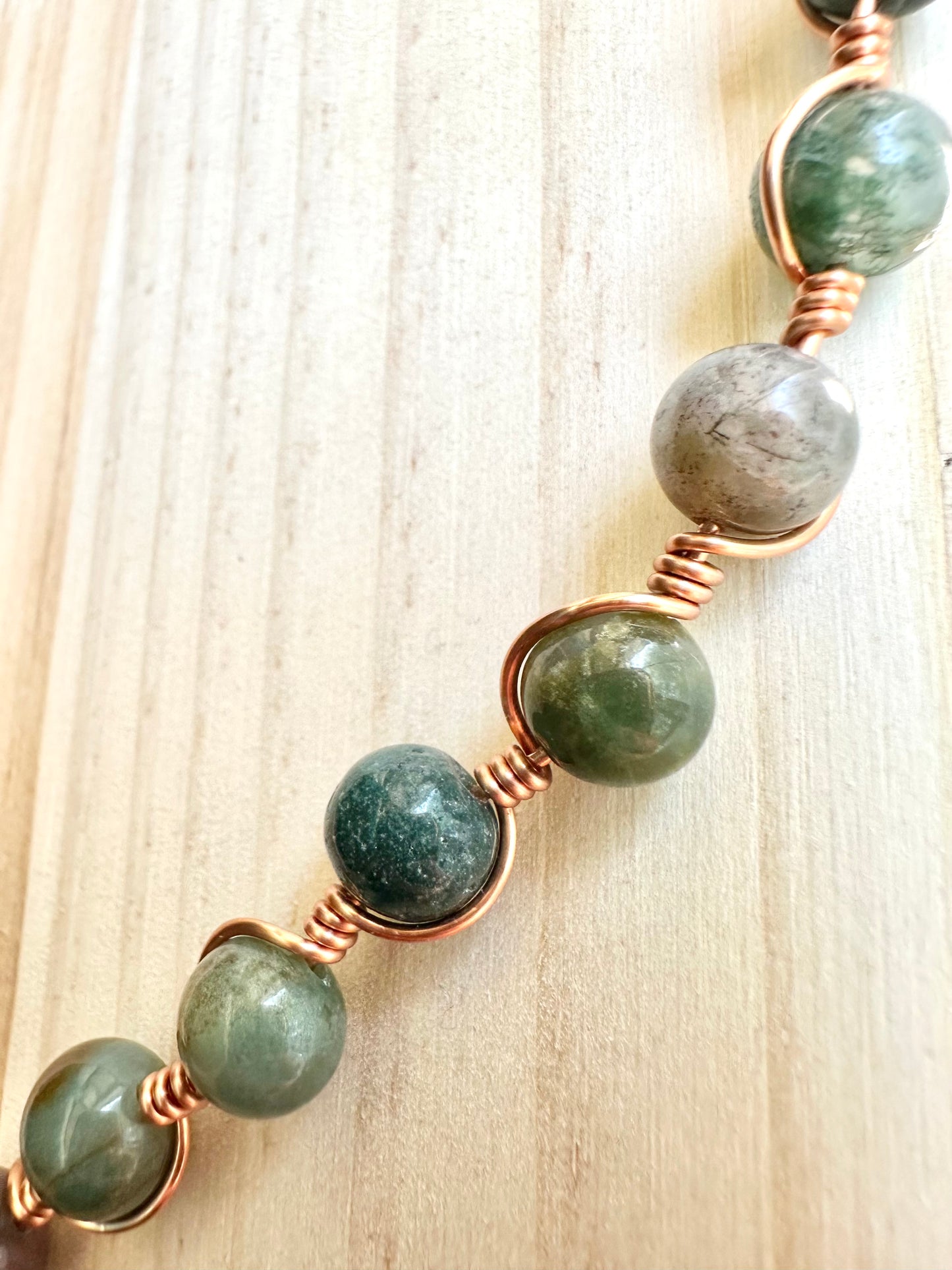 Abundance Stone New Beginnings Moss Agate Amulet