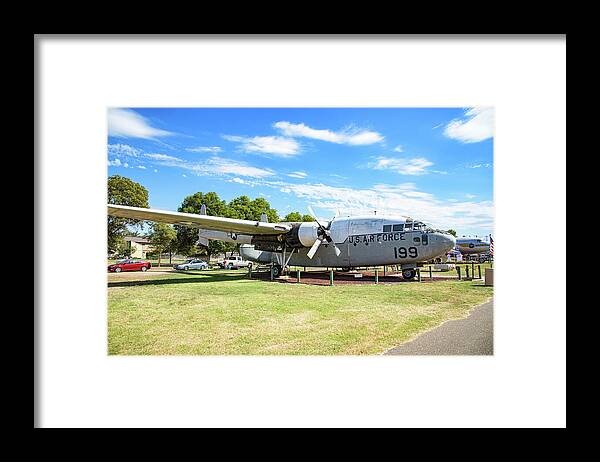 Castle Air Force Base Plane Displayed 5 - Framed Print