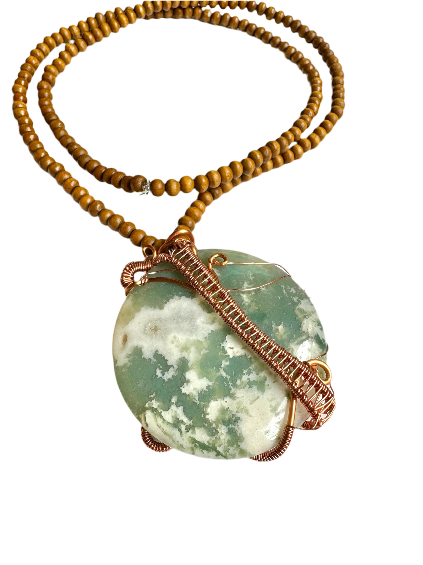 Moss Agate Copper Wrapped