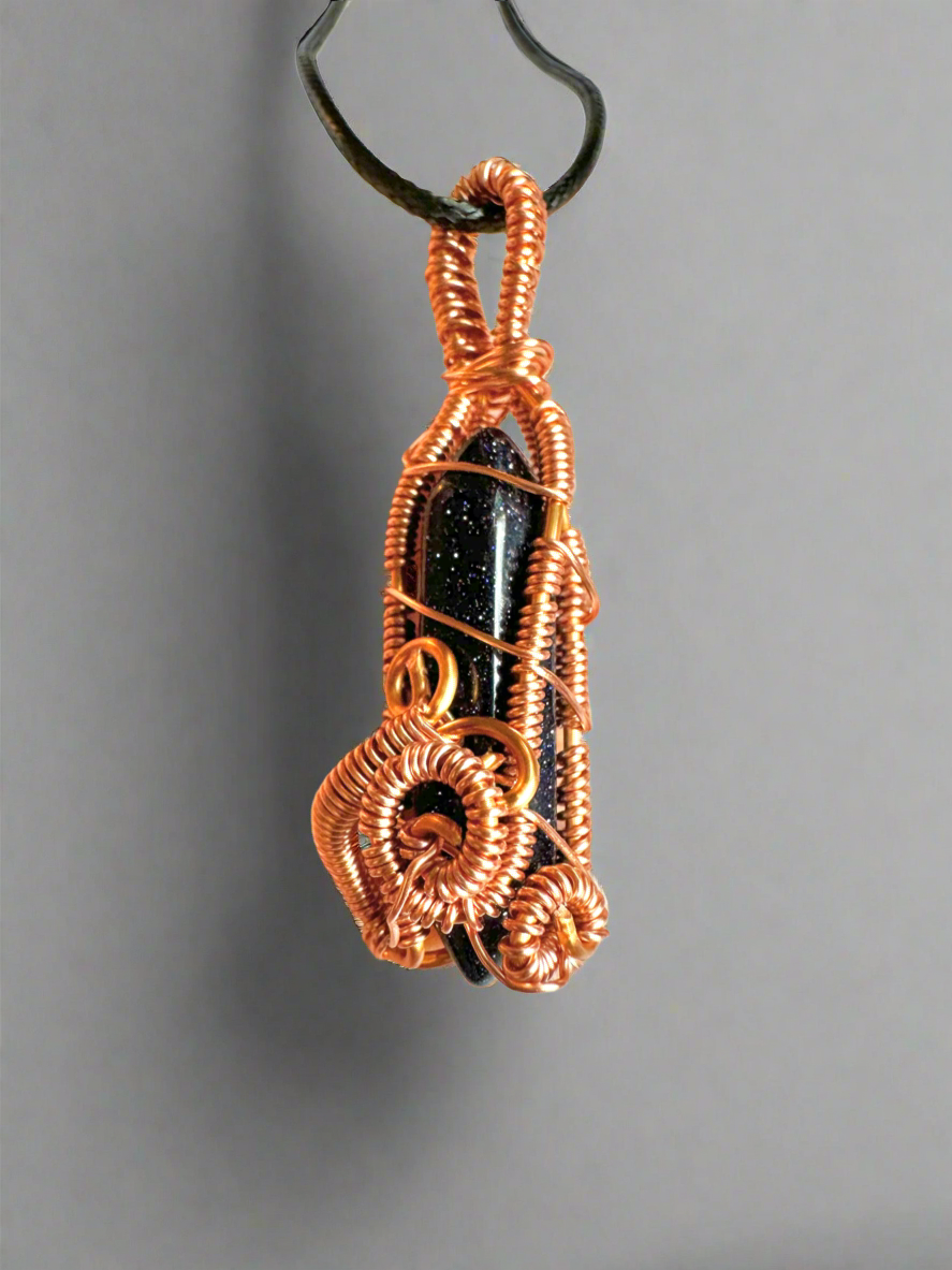 Balance Yourself Blue Sandstone Mini Pendant