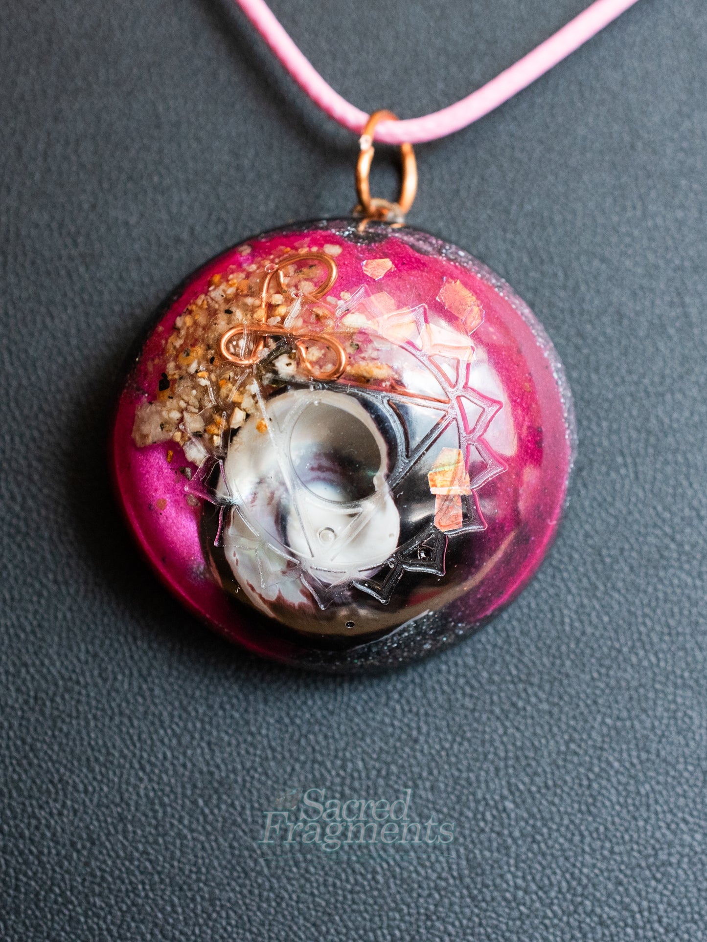 Throat Chakra Orgone Pendant with Shungite Stone