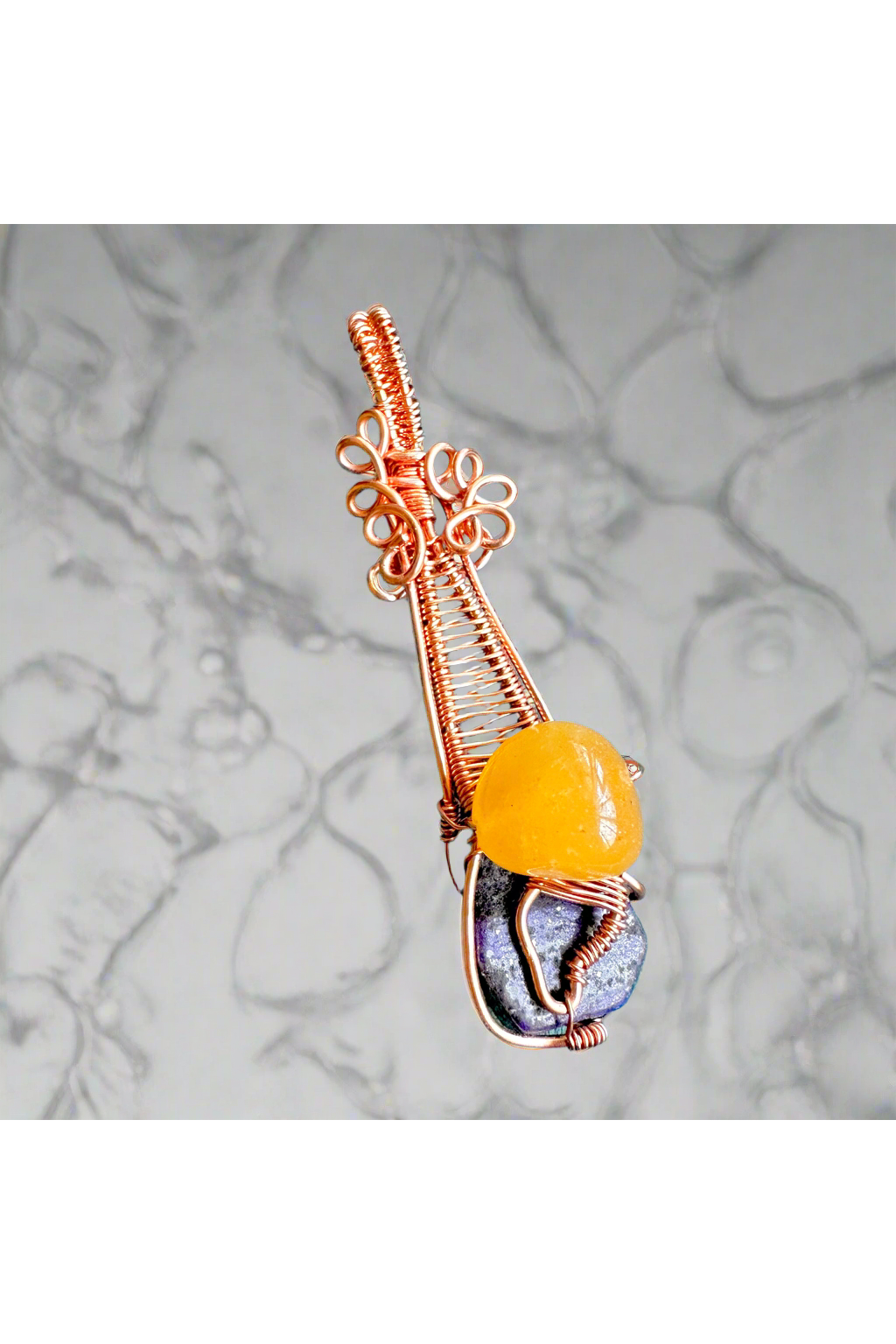 Compassionate Creativity  Pendant • Lapis Lazuli and Yellow Aventurine