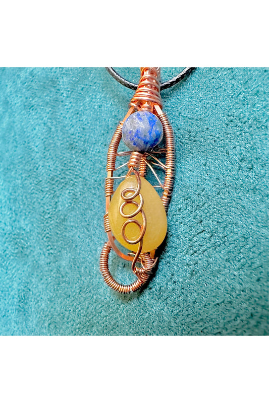Compassion Light Waves • Lapis Lazuli Pendant