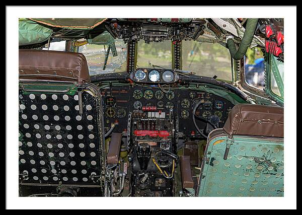 Aviation Cockpit Control Center 6 - Framed Print
