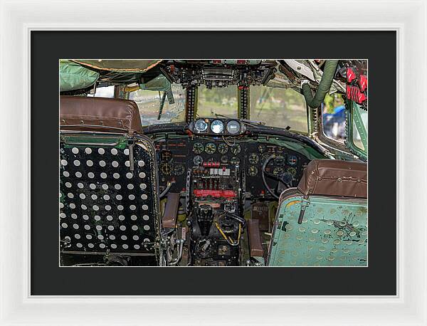 Aviation Cockpit Control Center 6 - Framed Print