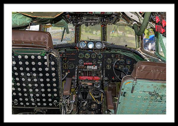 Aviation Cockpit Control Center 6 - Framed Print
